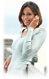 Woman talking on cell phone